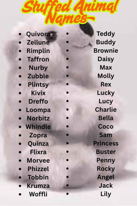 1100+ Ultimate Stuffed Animal Names List You Need