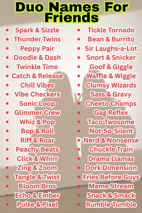 1000+ Trending Duo Names For Friends and More
