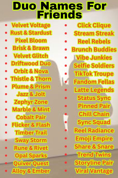 1000+ Trending Duo Names for Friends and More
