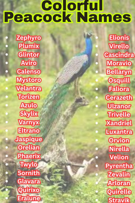 1000+ Exotic and Colorful Peacock Names Ideas 