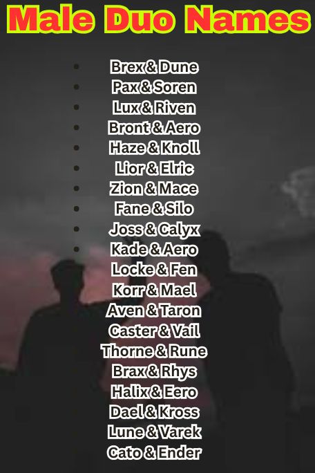 1000+ Trending Male Duo Names for Every Pair 
