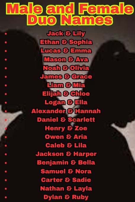 1000+ Cool Male and Female Duo Names That Rock