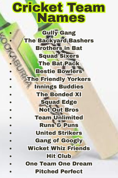1000+ Powerful Cricket Team Names for Real Players 