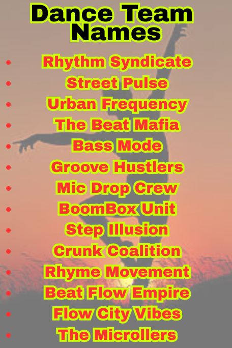 1100+ Cool & Creative Dance Team Names to Try Now
