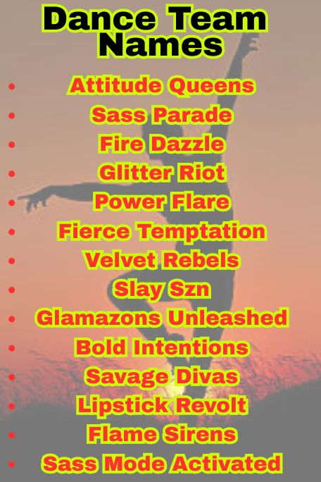 1100+ Cool & Creative Dance Team Names to Try Now