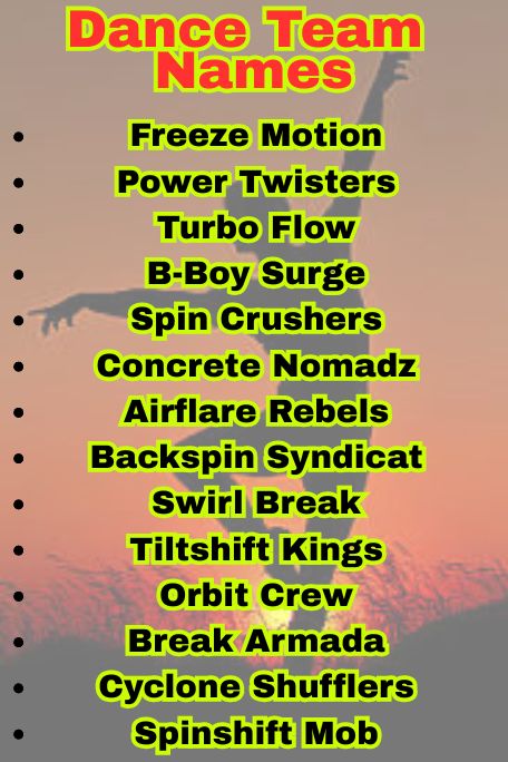 1100+ Cool & Creative Dance Team Names to Try Now