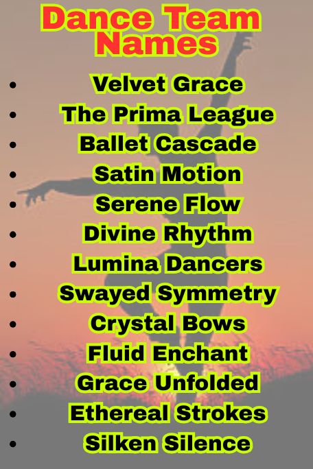 1100+ Cool & Creative Dance Team Names to Try Now