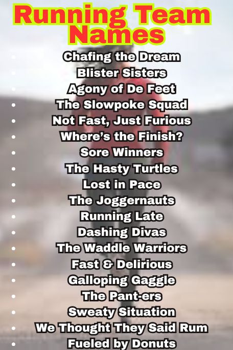 1100+ Inspiring Running Team Name Ideas to Motivate