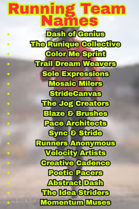 1100+ Inspiring Running Team Name Ideas to Motivate