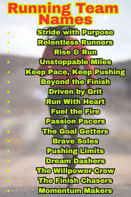 1100+ Inspiring Running Team Name Ideas to Motivate