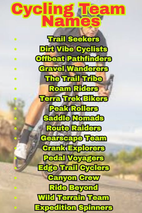 1100+ Bold and Catchy Cycling Team Names to Use