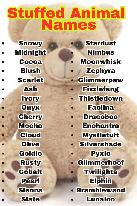 1100+ Ultimate Stuffed Animal Names List You Need 
