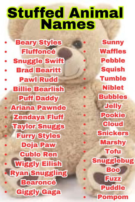 1100+ Ultimate Stuffed Animal Names List You Need 