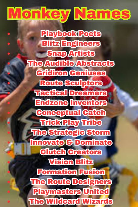 1200+ Coed Flag Football Team Names to Love