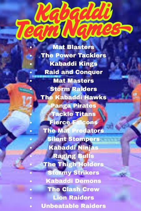 1200+ Best Kabaddi Team Names to Rule the Mat in Style