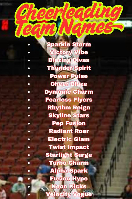 1100+ Catchy Cheerleading Team Names for Every Squad