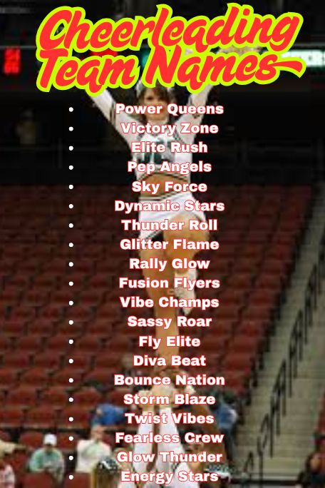1100+ Catchy Cheerleading Team Names for Every Squad