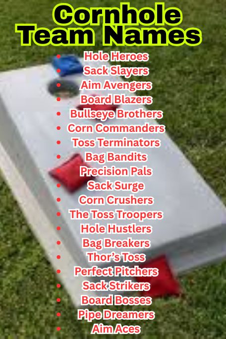 1200+ Cornhole Team Names That Easily Remember