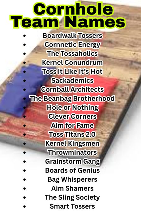 1200+ Cornhole Team Names That Easily Remember