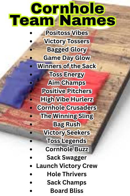 1200+ Cornhole Team Names That Easily Remember