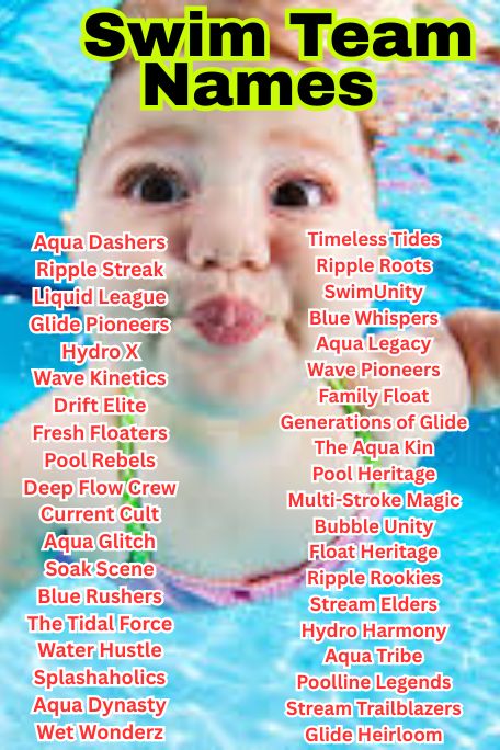 1100+ Unique and Catchy Swim Team Names Ideas