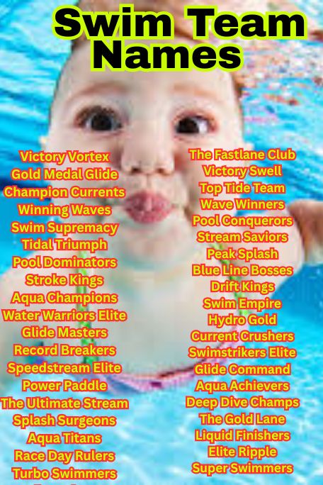 1100+ Unique and Catchy Swim Team Names Ideas