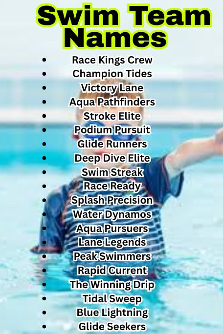 1100+ Unique and Catchy Swim Team Names Ideas