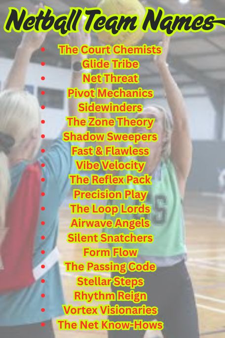 900+ Catchy & Fun Netball Team Names Ideas