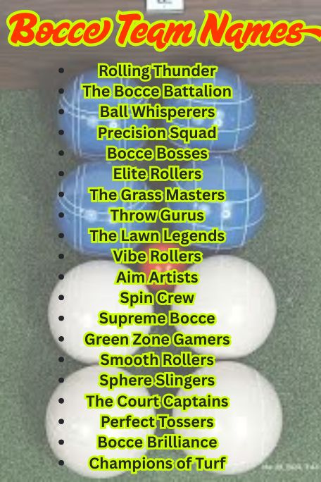 1000+ Funny & Fierce Bocce Team Names Ideas