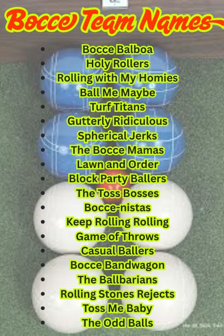 1000+ Funny & Fierce Bocce Team Names Ideas
