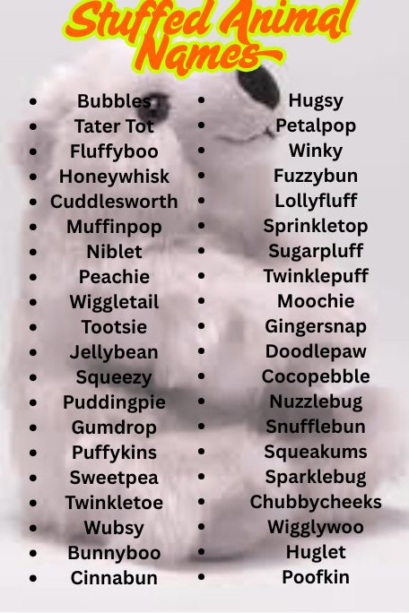 1100+ Ultimate Stuffed Animal Names List You Need