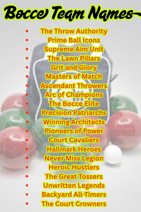 1000+ Funny & Fierce Bocce Team Names Ideas