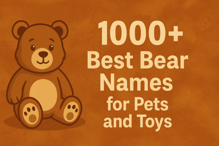 1000+ Best Bear Names for Pets and Toys