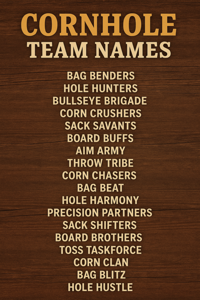 1200+ Cornhole Team Names That Easily Remember