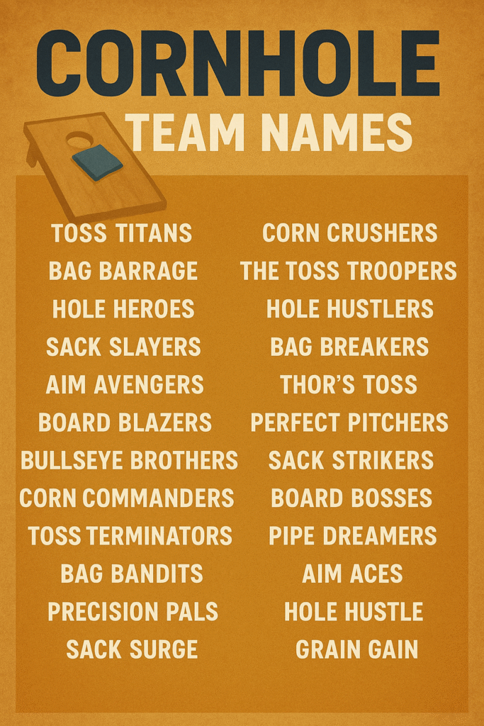 1200+ Cornhole Team Names That Easily Remember
