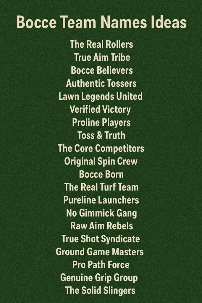 1000+ Funny & Fierce Bocce Team Names Ideas for 2025