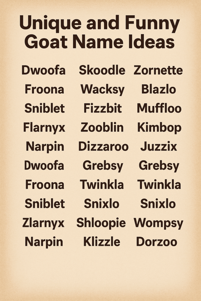 1000+ Trending Goat Names Ideas 2025 for Every Goat
