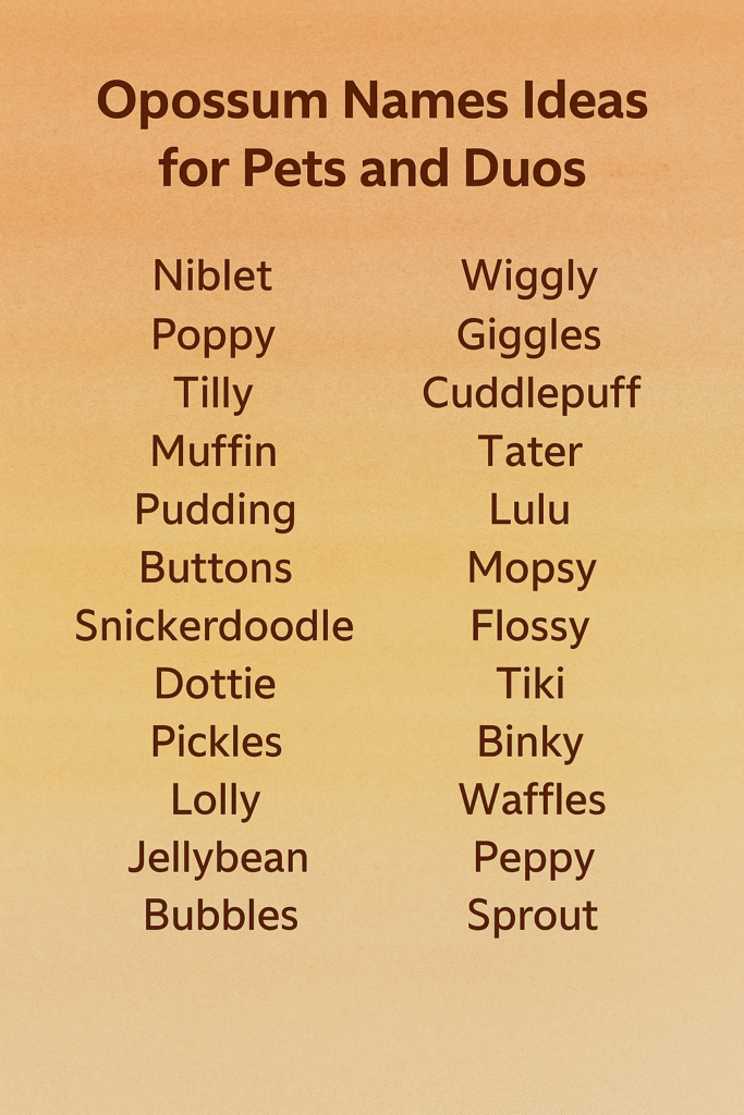 1000+ Opossum Names Ideas for Pets and Duos