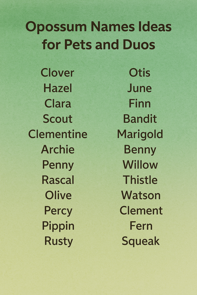 1000+ Opossum Names Ideas for Pets and Duos