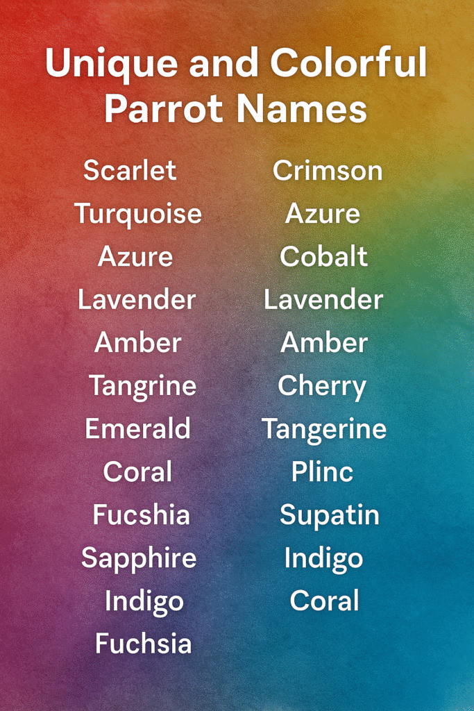 1000+ Unique and Colorful Parrot Names to Love