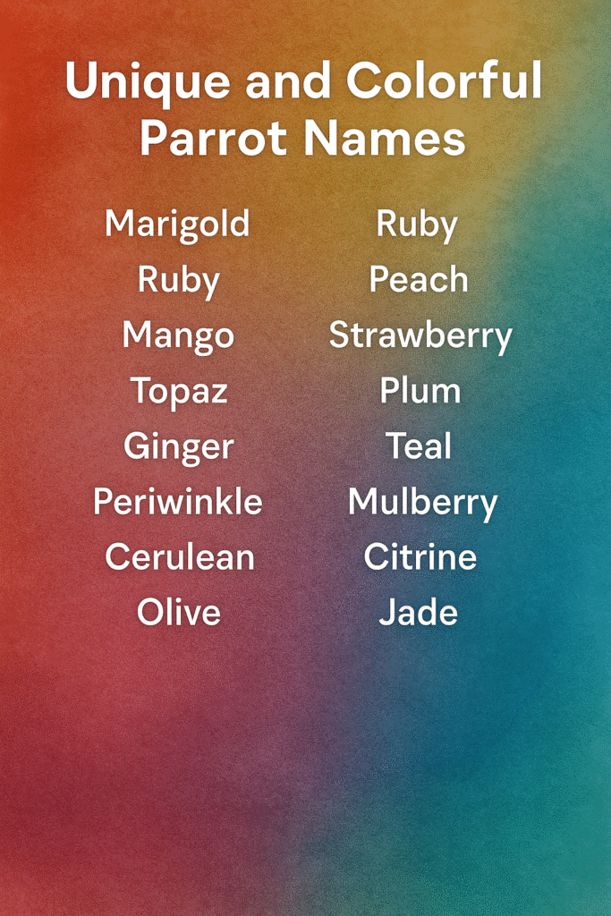 1000+ Unique and Colorful Parrot Names to Love 2025