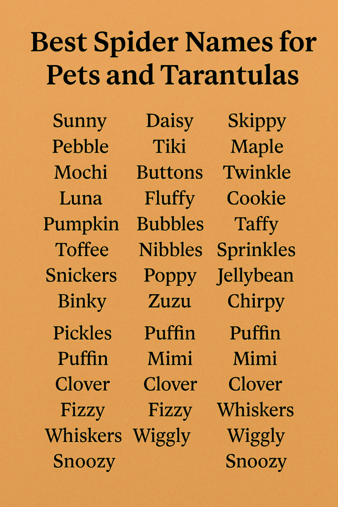 1100+ Best Spider Names for Pets and Tarantulas