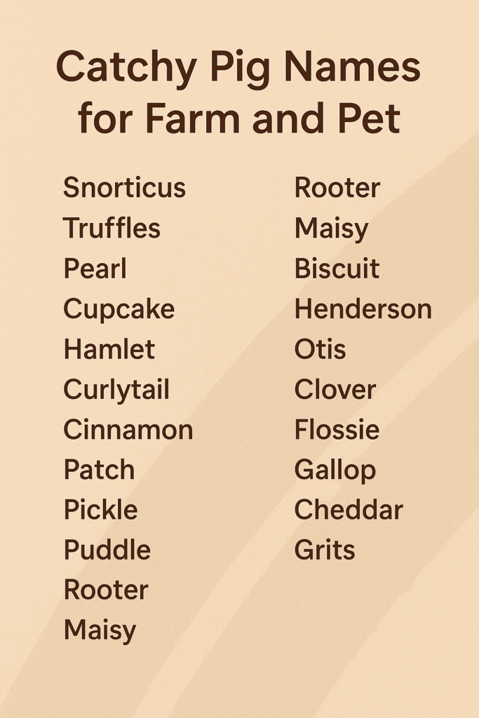1000+ Catchy Pig Names for Farm and Pet Lovers