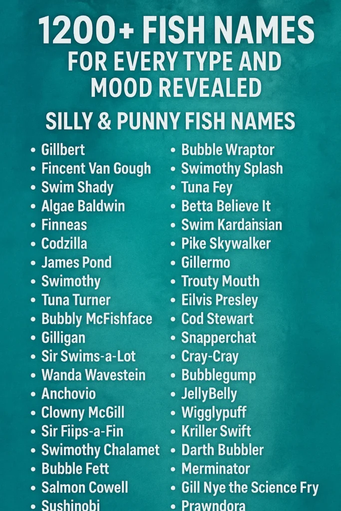 1200+ Creative Fish Names for Betta, Goldfish & More