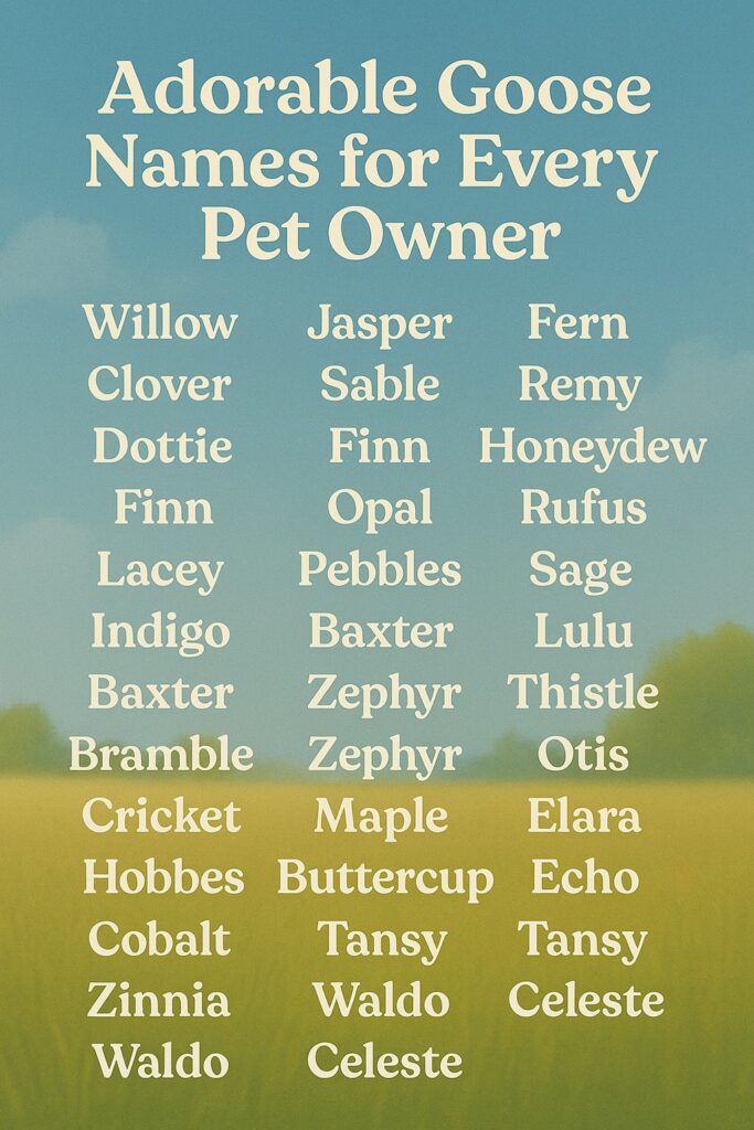 1000+ Adorable Goose Names for Every Pet Owner
