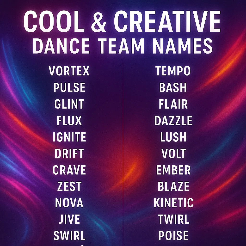 1100+ Cool & Creative Dance Team Names to Try Now