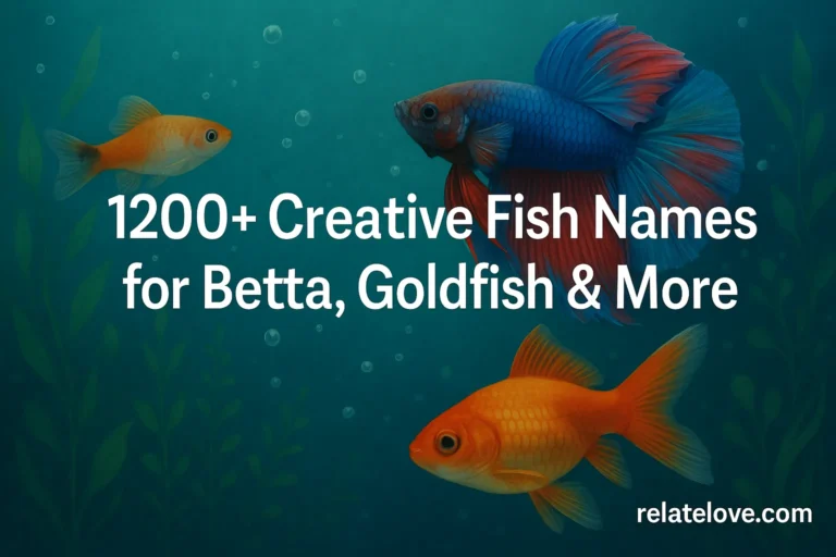 1200+ Creative Fish Names for Betta, Goldfish & More