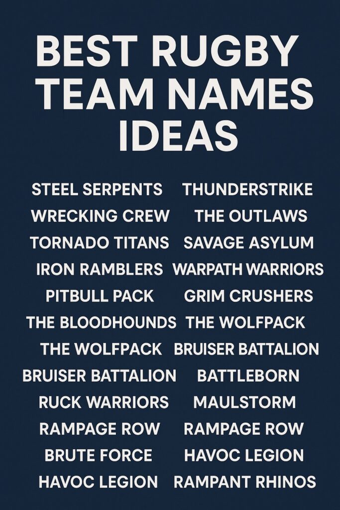 1200+ Best Rugby Team Names Ideas for Your Squad