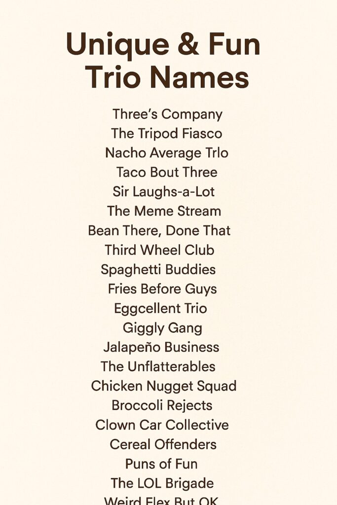 1100+ Unique & Fun Trio Names That Stand Out