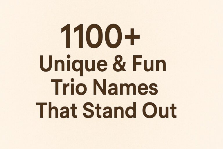 1100+ Unique & Fun Trio Names That Stand Out